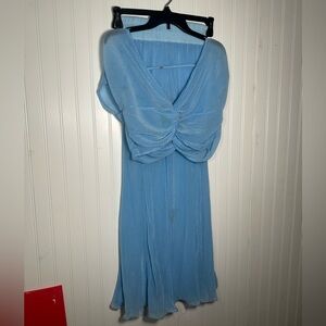 Blue Set Plisse Sise Small Pants Crop Top